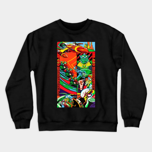 Scramble cabinet art Crewneck Sweatshirt by cunningmunki